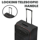 Spyder Pivot Expandable Softside Spinner Checked Luggage with 360° Spinner Wheels (Black, 3-Piece Set)