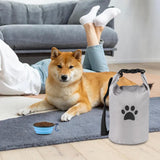 Dog Travel Bag,Travel Dog Food Container With 2pack Collapsible Dogs Travels Bowls,5l Dog Food Trave l Bag,Dogs Food Container,Bpa-Fre,Pet Safe,for Roadtrips,Home,Boarding,Camping and More/Grey