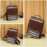 Cnoles Leather Backpack Purse For Women Fashion Ladies Vintage Bag Casual College Travel Backpacks Large bags Black