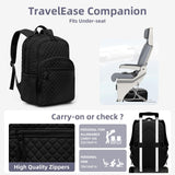 RosaRubus Backpack for Women,College Backpack,Quilted Casual Daypack,Waterproof Bookbag for 17Inch Laptop