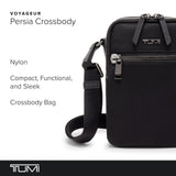 TUMI - Voyageur Persia Crossbody - Nylon Crossbody Travel Shoulder Bag for Women & Men - Stain- & Water-Resistant Fabric - Black & Gunmetal