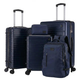 Hoteel Luggage Sets 5 Piece, 4-Year Warranty, Carry-On Luggage with Dual-Spinner Wheels, PC+ABS Hardside Suitcase Set with TSA Lock, Durable Large Suitcase, Dark Blue(20/24/28/DB/TB)