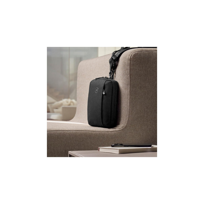 Victorinox Travel Essentials, City Pouch, 2-Way Carry Bag with Additional Strap - Black