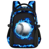 ZHIMEBYE Kids Backpack for Boys - Baseball Boys Backpacks for Kids Teens Elementary Middle School, 17″ Large Capacity Students Bookbag, Perfect for Travel and School