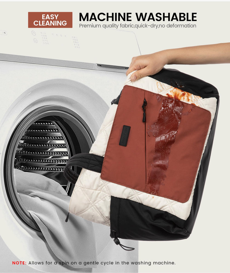 LOVEVOOK Tote Bag for Women, Puffer Bag and Work Bags with Zipper for Travel, Daily, School, Quilted Nurse Shoulder, 2pcs