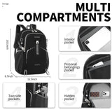 Bymontin 35L Lightweight Packable Backpack – Durable Foldable Daypack for Travel, Hiking, and Gym (Black)