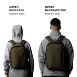 ALPAKA Metro Backpack Pro for Men - Fits 16" Laptop Business Travel Backpack with YKK Zippers, MOD Key Leash & Luggage Pass-through, Weatherproof X-pac Material Work Bag(Olive Green)