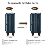 Cllson Carry on Luggage Expandable Travel Luggage Top Opening Suitcase with TSA Lock and Usb Built in,Rolling Suitcases with Spinner Wheels,PC Hard Shell Suitcases Airline Approved for valentine Gifts