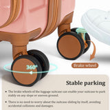 imiomo Carry on Luggage Airline Approved with Front Pocket and USB Port, Hard Shell 20 Inch Travel Carry-on Suitcase with Spinner Wheels and TSA Lock, Pink