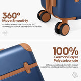 Mosslly Luggage Sets 3 Piece, Expandable 100% PC Hardshell Suitcase with Spinner Wheels, 20in Suitcase Set with TSA Lock for Women, Carry On Luggage with Travel Backpack