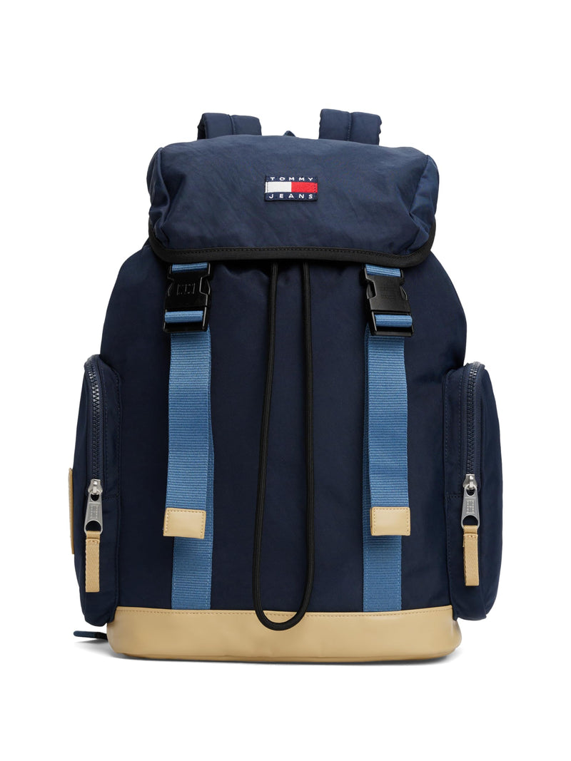 Tommy Jeans Mens Daily Elevated Flap Backpack, Dark Night Navy