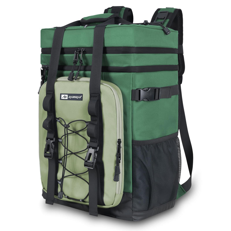 Backpack Cooler - AYAMAYA Upgrade Leakproof Cooler Backpack with Padded Top Handle, 40 Cans Large Waterproof Insulated Camping Coolers for Beach, Fishing, Picnic, Travel, BBQ