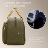 Briggs & Riley Multi-Pocket Cabin Bag - Carry On Luggage for Travel, Softside Bag for Men & Women, Fits in Overhead Bin, Two Slip Pockets, Fits up to 15" Laptop - Rhapsody Collection, Olive