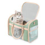 Lilliella Airline Approved Pet Carrier Backpack, Waterproof PU Foldable Design with Light-Blocking Ventilation, TSA-Compliant Travel Bag for Cats & Small Dogs – Easy Hose Wash & 360° Breathable Mesh