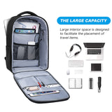 MOSISO 15.6-16 inch 35L Laptop Backpack with USB Charging Port for Women Men, Waterproof Hardshell Travel Business Computer Bag, Anti-Theft Daypack with Luggage Strap, Black
