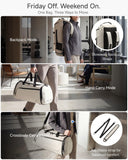 LUGGEX Gym Duffle Bag for Women Men, TDX01 Expandable Sports Gym Bag with Shoe Compartment, Wet Pocket, Water-Resistant Travel Duffel Bags Carry On Duffel Bag Backpack (TDX-Pro, Ivory, 40L)