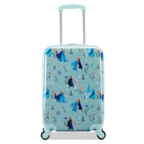 American Tourister Disney Frozen Carry-On Luggage - Airline Approved, Durable Hardshell with Favorite Frozen Characters - Roll Confidentially with Spinner Wheels & Colorful Adjustable Handle
