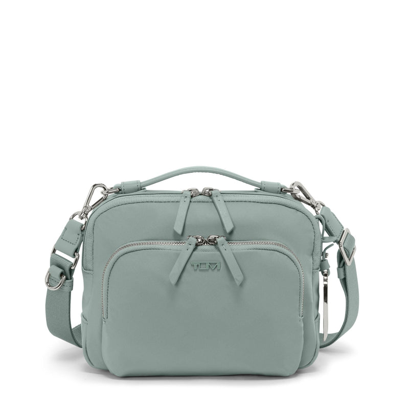 TUMI - Voyageur Teghan Crossbody - Women's Compact Everyday Purse with Leather Trim - Thyme