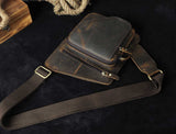 Le'aokuu Mens Fashion Casual Tea Designer Travel Hiking Crossbody Chest Sling Bag Rig One Shoulder Strap 214