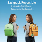 CozofLuv Reversible Backpack Casual Daypacks Laptop Backpack for Women & Men Fits Tourism or Business