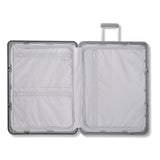 Framelock Max 21” Carry-On Hardshell Zipperless Luggage - Highly Secure Integrated Eazylock™ Mechanism - RightHeight™ Adjustable Handle System - 360° Spinner Wheels - Airline Approved - Glacial Silver
