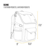 Carhartt 35L Nylon Workday Backpack, Durable Water-Resistant Pack with 15" Laptop Sleeve and Adjustable Shoulder Straps, Carhartt Brown