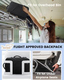 LOVEVOOK Travel Carry on Backpack, Large 40L Personal Item Travel Bag for Men & Women Flight Approved with 3 Packing Cubes, Suitcase Water Resistant Luggage Daypack Business Weekender Bag, Black