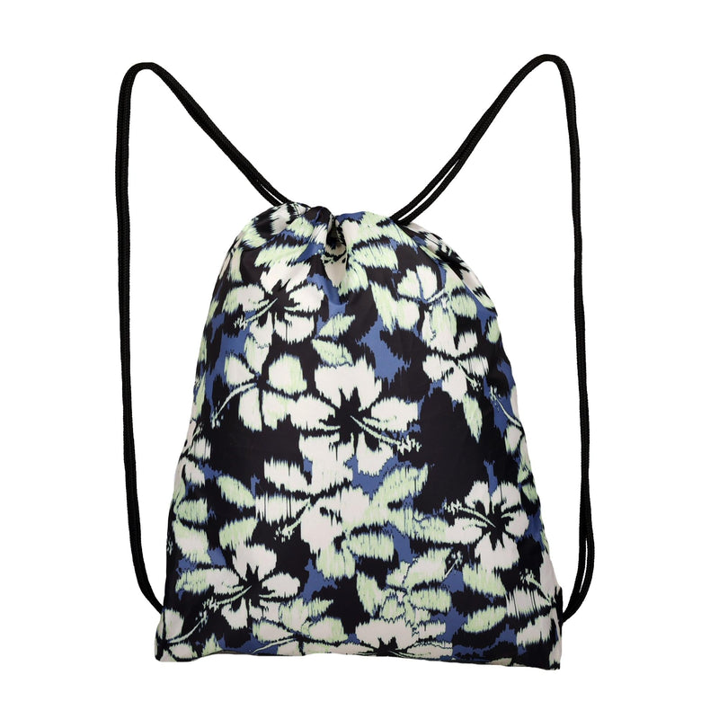 Roxy Light As A Feather Compact Drawstring Backpack - Wild Wind Hibiscus Mirage