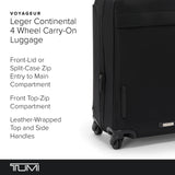 TUMI - Voyageur Leger 4 Wheeled Luggage - Women's Lightweight and Spacious, Sleek Silhouette, Durable Premium Suitcase - 21.8" Continental Expandable Carry-On, Black with Gunmetal Hardware