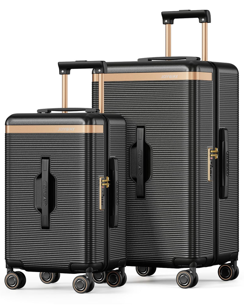 Joyway Luggage Sets 2 Piece, 22 Inch Carry On Luggage and 26 Inch Trunk Checked Luggage with Cup Holder, Lightweight Hardside Suitcase with Pressure-resistant Frame, Shock Absorbing Wheel and TSA Lock