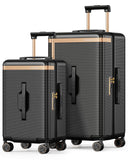 Joyway Luggage Sets 2 Piece, 22 Inch Carry On Luggage and 26 Inch Trunk Checked Luggage with Cup Holder, Lightweight Hardside Suitcase with Pressure-resistant Frame, Shock Absorbing Wheel and TSA Lock