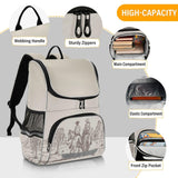 XUWU Western Desert Cowboy Backpack with Reflective Strip for Kids Boys Girls Elementary School Bag Removable Chest Strap