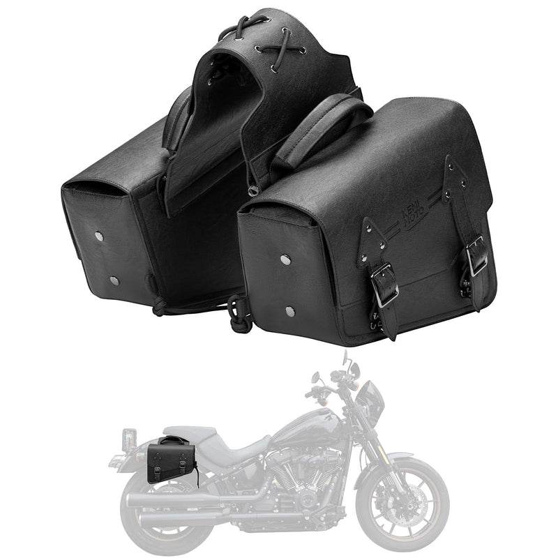 KEMIMOTO Motorcycle Saddlebags Leather Side Bags 12L Compatible with Sportster 883 1200 Softail Low Rider S Cruiser Dyna V-star Shadow Vulcan Rebel