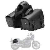 KEMIMOTO Motorcycle Saddlebags Leather Side Bags 12L Compatible with Sportster 883 1200 Softail Low Rider S Cruiser Dyna V-star Shadow Vulcan Rebel