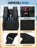 Celvetch Backpack Cooler Insulated Leak Proof 36/40 Cans Large Capacity Soft Insulated Cooler Bag Lightweight Lunch Backpack for Men Women Work Travel Beach Camping Picnic Hiking - Black