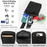 OSOCE Small Sling Bag for Men and Women with RFID Pocket, Anti Theft Crossbody Chest Bag Casual Travel Bag for Hiking,Black,Small