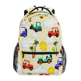 hezely Colorful Jeeps School Backpack Bookbags, Athletic Student Laptop Book Bag,Backpack with Side Pockets for Travel, Hiking, Camping