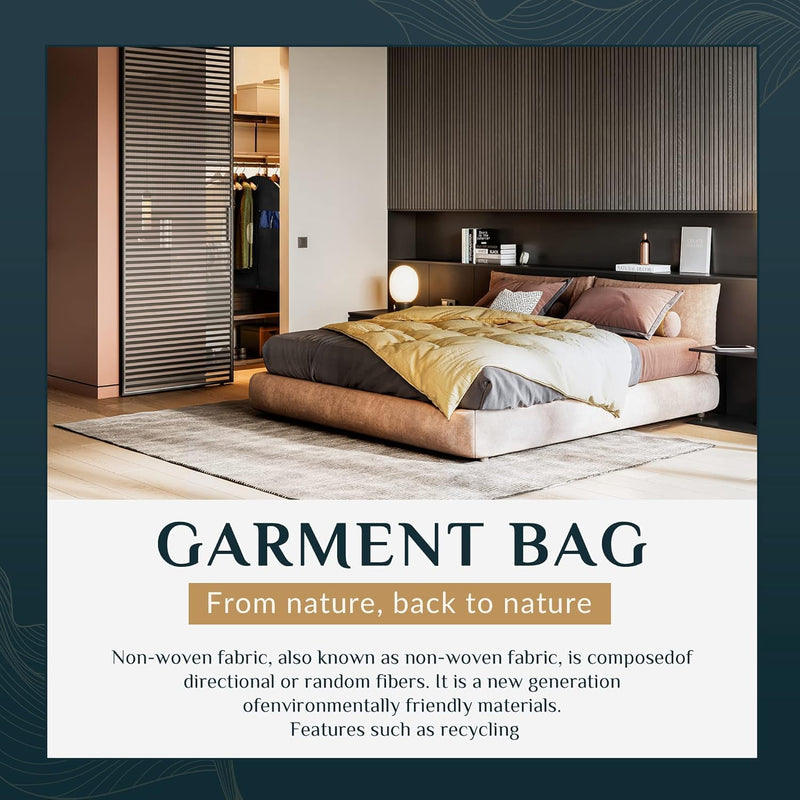 ZKXNBXX 43" Black Garment Bags for Hanging Clothes Storage and Men Travel with Car, Hanging Suit bag Cover with Zipper, Clear Window and Name Tag for Shirt, Jacket, Suit, Coat (1)