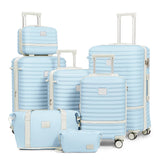 Joyway Luggage Set 4 Piece Suitcase Sets with Spinner Wheel,Hardside Expandable Travel Laggage with TSA Lock(18/20/24/28 Lightblue)