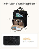 LOVEVOOK Laptop Backpack for Women with Giant Tumbler Holder Pocket,15.6 inch Waterproof Travel Backpack Purse Computer Laptop Bag,Professional Work College Nurse Teacher Backpack Casual Daypack,Black