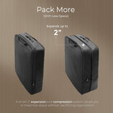 Briggs & Riley Hanging Laundry Compression Cube for Travel - Compression Packing Cube for Women & Men, Luggage & Suitcase Organizer Bag for Clothes, Includes Hook - Travel Essentials, Black