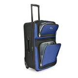 U.S. Traveler New Yorker Lightweight Expandable Rolling Luggage, Blue, 4-Piece Set