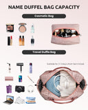 Vogewood Easter Basket Gifts for Women Gift-Birthday Gifts, Initial Duffle Bags with Shoe Compartment, Girls Weekender Bag, Overnight Bag for Women, Travel Bag with Makeup Pouch Gift for Mom(Letter A)