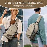 TAAOKA Camera Sling Bag, DSLR/SLR/Mirrorless Camera Backpack Case Shockproof Photography Backpack with Tripod Holder & Removable Modular Inserts Compatible with Canon/Nikon/Sony/Fuji