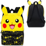 Pikachu Backpack Set for Boys - Bundle with 16" Pokemon Backpack, Water Bottle, Stickers, More | Pokemon Backpack for School