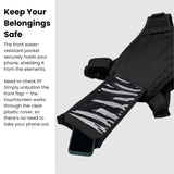 FROSTY PEAKS "Trail Runner Chest Pack, Black with Reflective Material, Phone Pocket, Multiple Storage Compartments, Lightweight Design for Night Running, Outdoor Activities