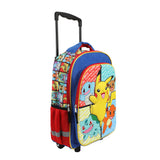Bioworld Pokemon Pikachu And Favorite Characters 16" Youth Rolling Backpack