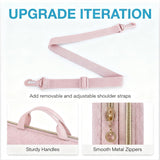 BAGSMART 15.6 Inch Laptop Case Sleeve Compatible with MacBook Pro 16 Inch,15.6 Inch HP,Dell,Acer Aspire,Asus Notebook, Lightweight Laptop Bag for Women with Shoulder Strap,Pocket,Handle, Pink