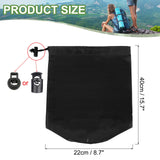PATIKIL Stuff Sack, 9 x 16 Inch Waterproof Outdoor Storage Sack Portable Drawstring Dust Flap Bag Lightweight Bag for Camping Hiking Travel, Black