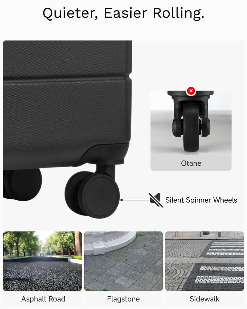 YOETEY Luggage Sets 3 Piece, Expandable Hardshell Suitcase with TSA Lock & Silent Spinner Wheels, Lightweight Hardside Travel Suitcase Set for International Trips (20/24/28 in, Blue)